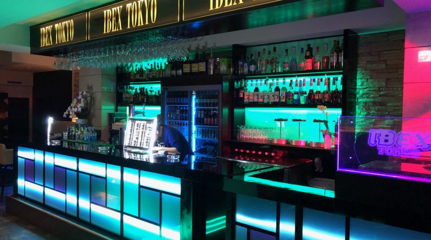 Bar counter and DJ booth